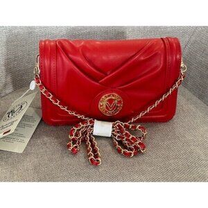 NWT Valentino Red Leather Chain Shoulder Bag